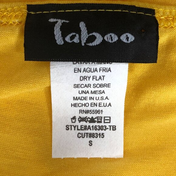 Vintage Y2K Taboo Yellow Floral Fairycore Coquette Smocked Babydoll Top / Small - Picture 5 of 7